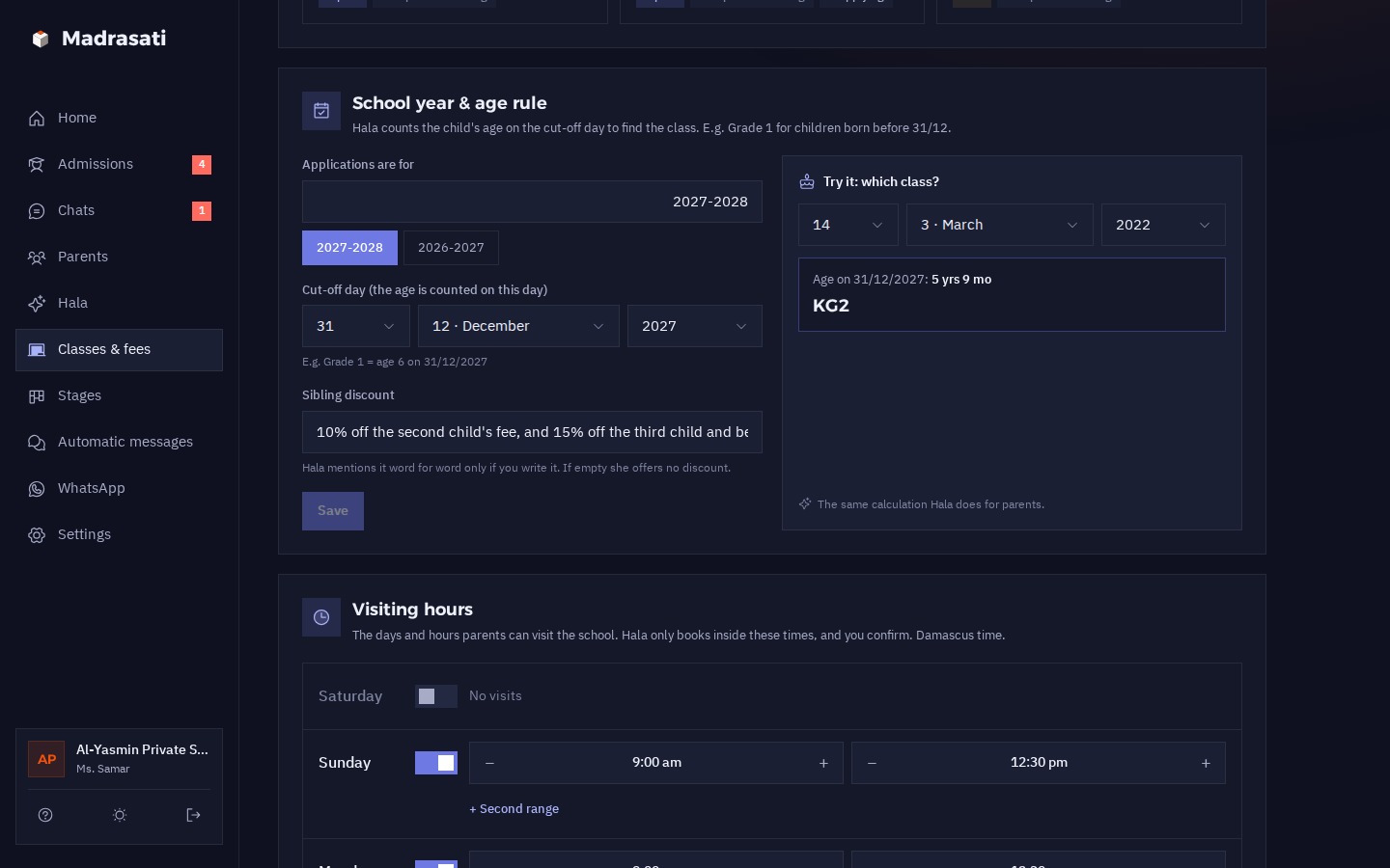 The age rule in dark mode
